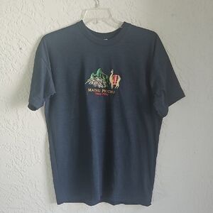 Navy Machu Picchu Graphic T-Shirt